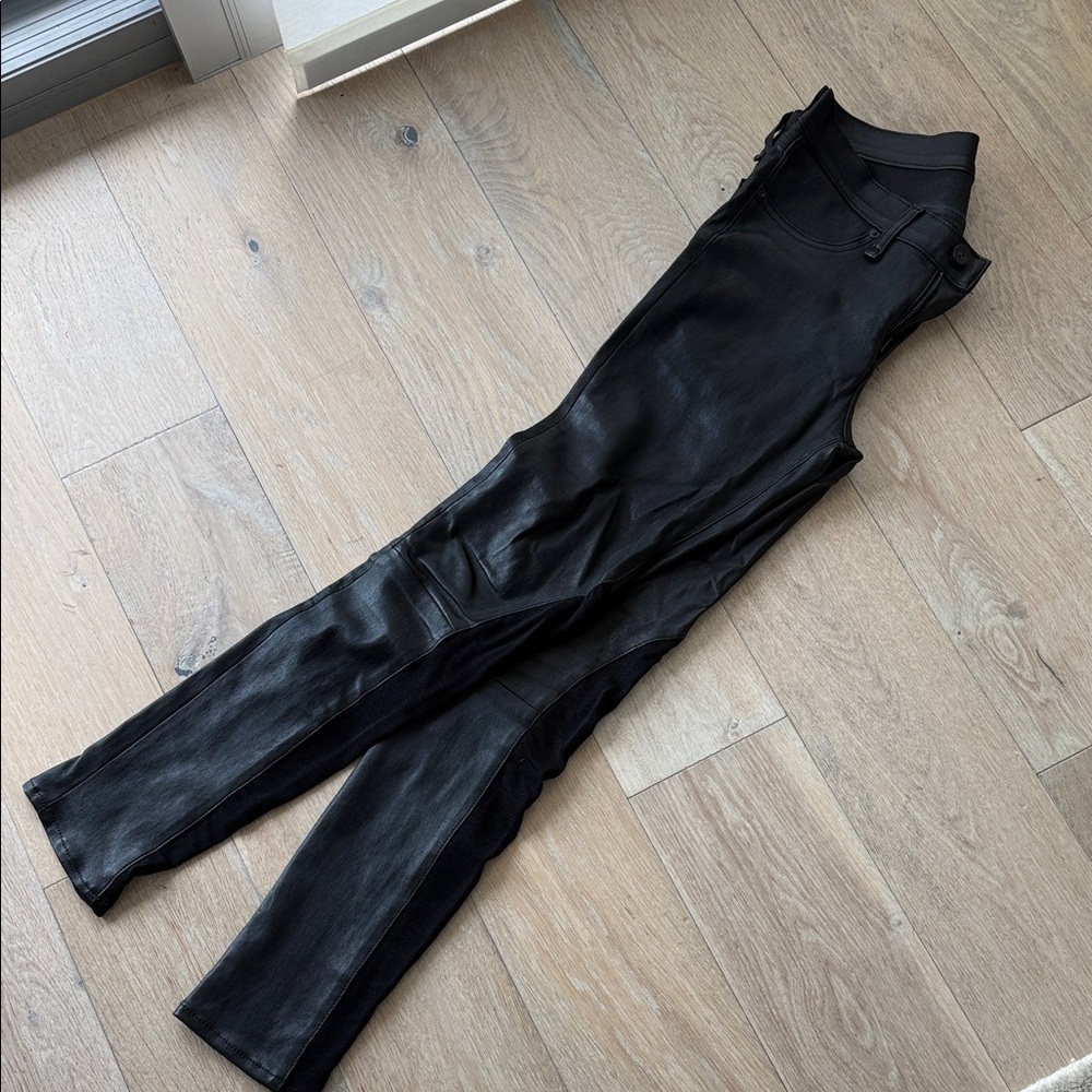 rag & bone Black  Leather Skinny Pants
